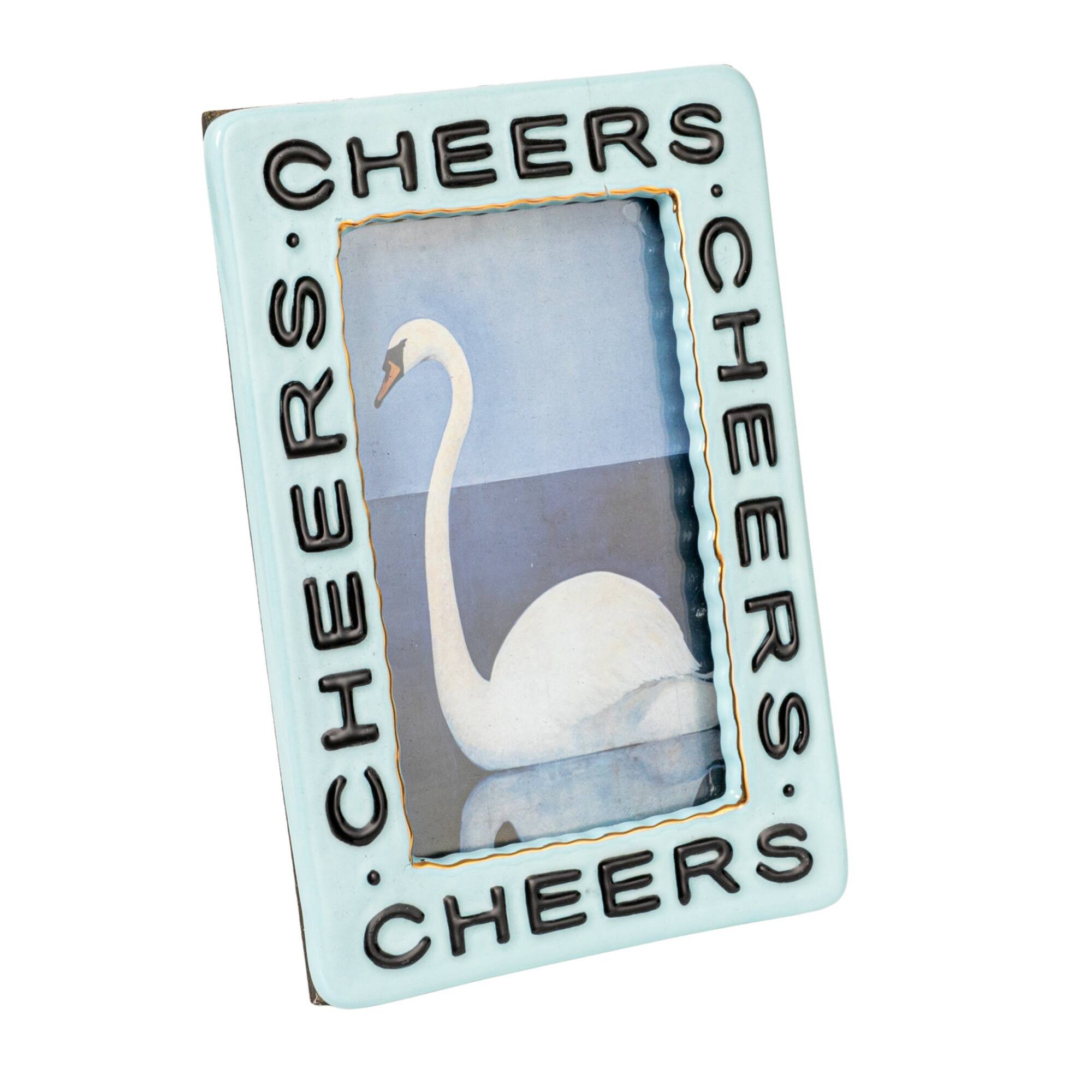 Hello Honey® Stoneware Photo Frame with Cheers Text